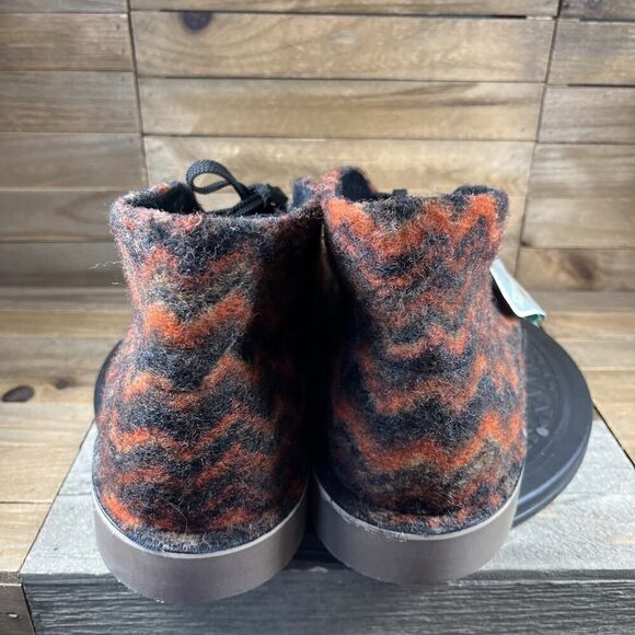 Clarks Mens Size 13 Desert Chukka Boots Black/Orange Wool & Suede Casual NWOB - Picture 5 of 11